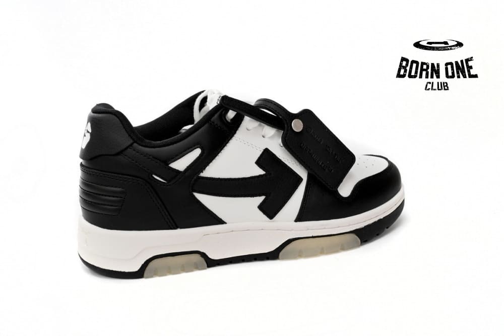 OFF-WHITE Out Of Office OOO Low Tops White Black White OMIA189C99LEA0011004