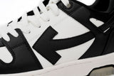 OFF-WHITE Out Of Office OOO Low Tops White Black White OMIA189C99LEA0011004