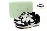 OFF-WHITE Out Of Office OOO Low Tops White Black White OMIA189C99LEA0011004