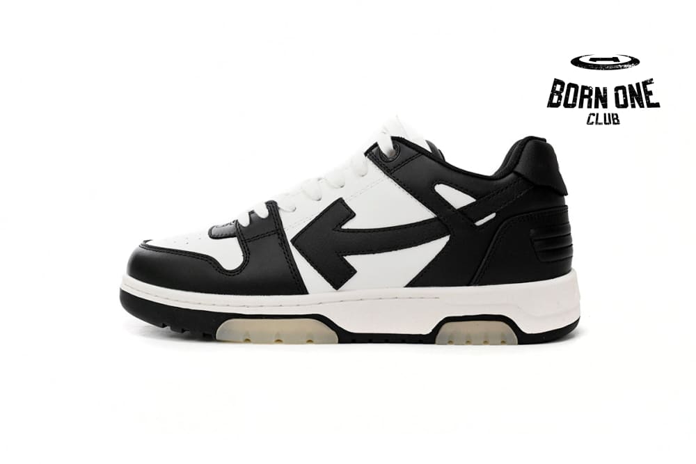 OFF-WHITE Out Of Office OOO Low Tops White Black White OMIA189C99LEA0011004