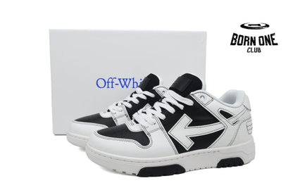 OFF-WHITE Out Of Office OOO Low Tops Black White OMIA189S24LEA0041001