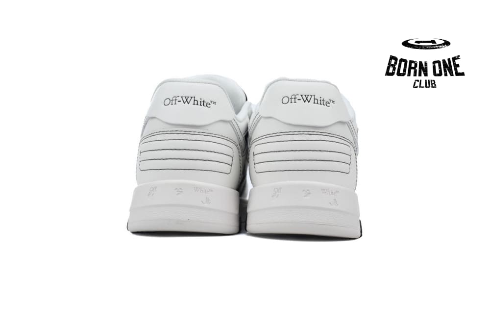 OFF-WHITE Out Of Office OOO Low Tops Black White OMIA189S24LEA0041001