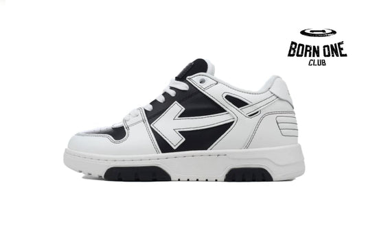 OFF-WHITE Out Of Office OOO Low Tops Black White OMIA189S24LEA0041001