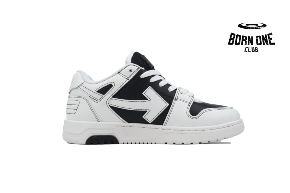 OFF-WHITE Out Of Office OOO Low Tops Black White OMIA189S24LEA0041001