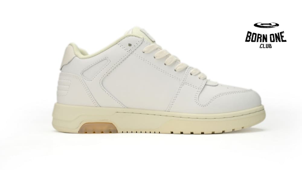 OFF-WHITE Out Of Office OOO Low Tops White Black SS21 OMIA189S21LEA0030110