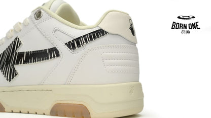 OFF-WHITE Out Of Office OOO Low Tops White Black SS21 OMIA189S21LEA0030110