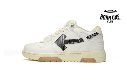 OFF-WHITE Out Of Office OOO Low Tops White Black SS21 OMIA189S21LEA0030110