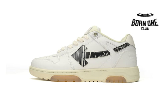 OFF-WHITE Out Of Office OOO Low Tops White Black SS21 OMIA189S21LEA0030110
