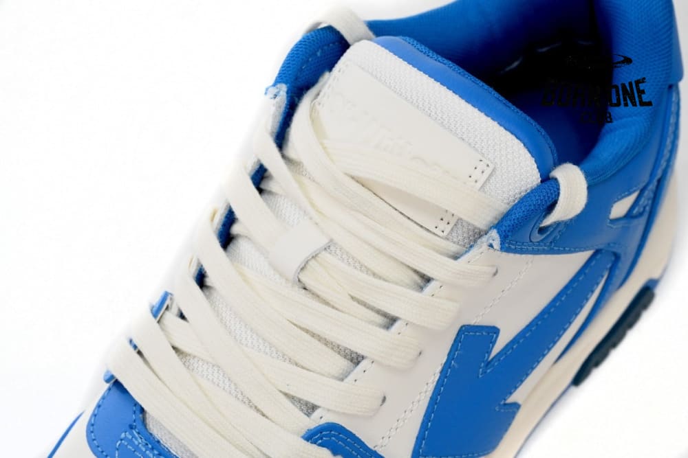 OFF-WHITE Out Of Office OOO Low Tops White Blue OMIA189C99LEA0014501