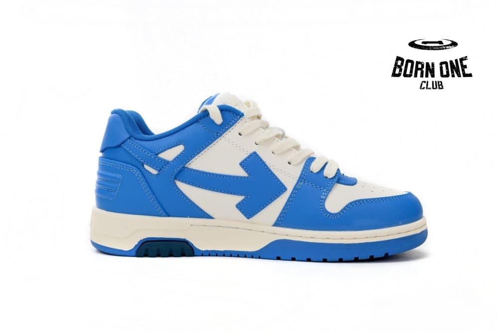 OFF-WHITE Out Of Office OOO Low Tops White Blue OMIA189C99LEA0014501