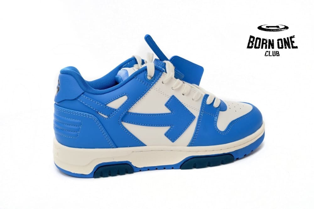 OFF-WHITE Out Of Office OOO Low Tops White Blue OMIA189C99LEA0014501