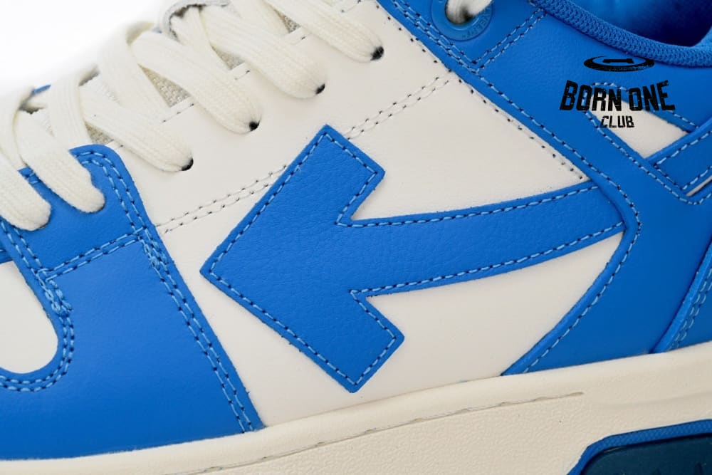 OFF-WHITE Out Of Office OOO Low Tops White Blue OMIA189C99LEA0014501