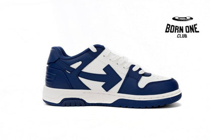 OFF-WHITE Out Of Office "OOO" Low Tops Dark Blue White OMIA189S22LEA0010142