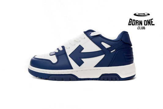 OFF-WHITE Out Of Office "OOO" Low Tops Dark Blue White OMIA189S22LEA0010142