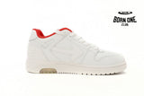 OFF-WHITE Out Of Office "OOO" Low Tops For Walking White White Red FW21
