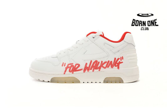 OFF-WHITE Out Of Office "OOO" Low Tops For Walking White White Red FW21