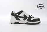 OFF-WHITE Out Of Office OOO Low Tops White Green OLIA189S23LEA0015901