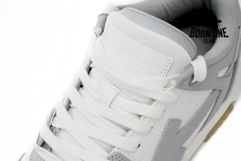 OFF-WHITE Out Of Office "OOO" Low Tops Grey White OMIA189F22LEA0010109