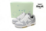 OFF-WHITE Out Of Office "OOO" Low Tops Grey White OMIA189F22LEA0010109