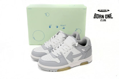 OFF-WHITE Out Of Office "OOO" Low Tops Grey White OMIA189F22LEA0010109