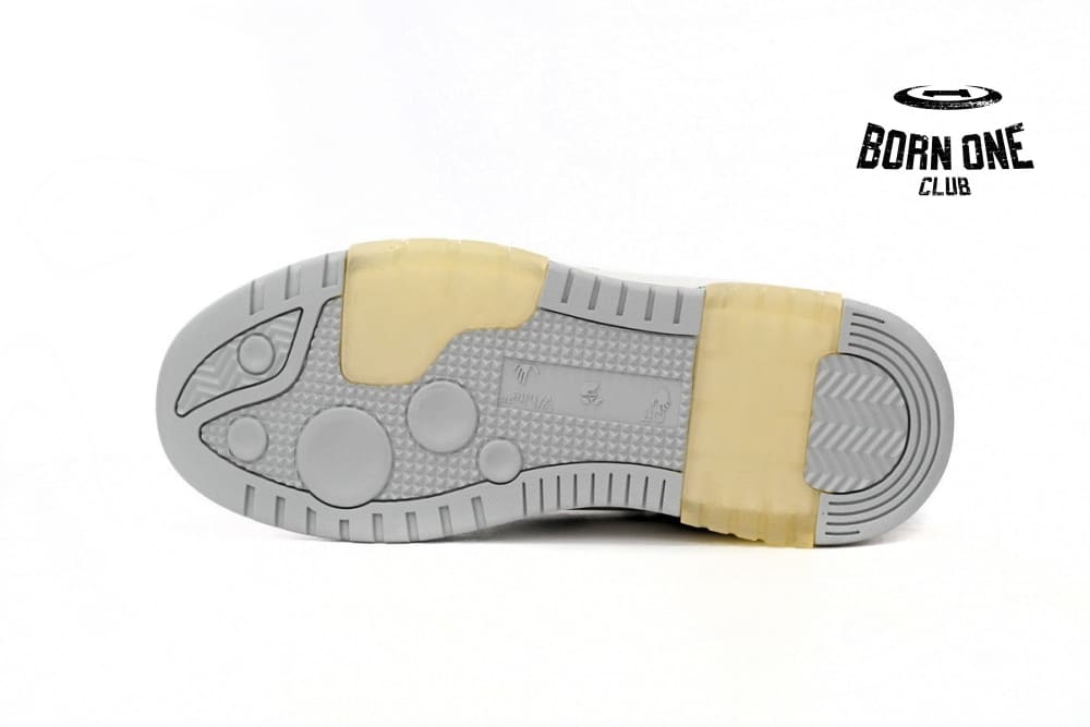 OFF-WHITE Out Of Office "OOO" Low Tops Grey White OMIA189F22LEA0010109