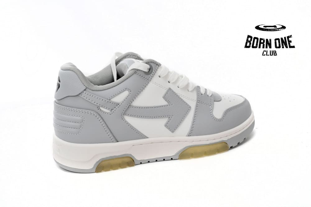 OFF-WHITE Out Of Office "OOO" Low Tops Grey White OMIA189F22LEA0010109