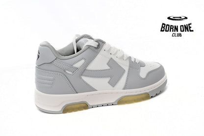 OFF-WHITE Out Of Office "OOO" Low Tops Grey White OMIA189F22LEA0010109