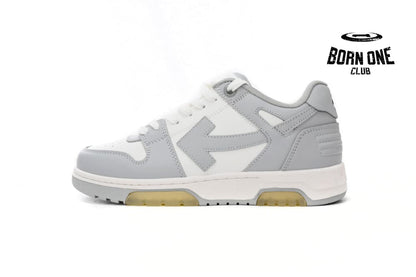 OFF-WHITE Out Of Office "OOO" Low Tops Grey White OMIA189F22LEA0010109