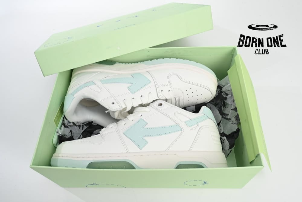 OFF-WHITE Out Of Office OOO Low Tops White Mint OWIA259C99LEA0030151