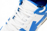 OFF-WHITE Out Of Office OOO Low Tops North Carolina Blue OMIA189C99LEA0020145