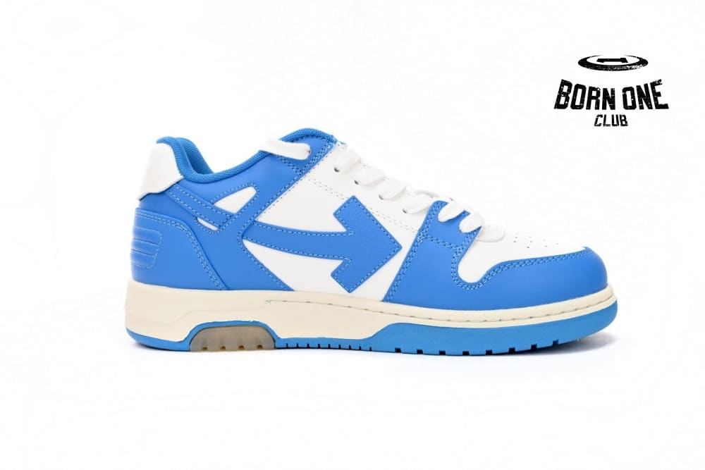 OFF-WHITE Out Of Office OOO Low Tops North Carolina Blue OMIA189C99LEA0020145