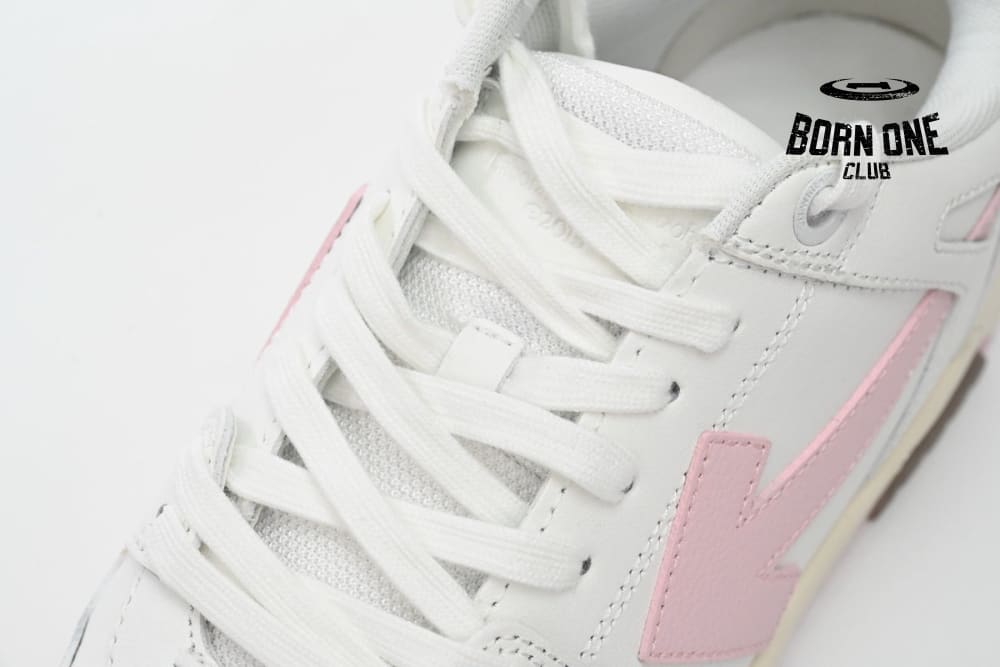 OFF-WHITE Out Of Office OOO Low Tops White Pink OFIA259F21LEA0010130