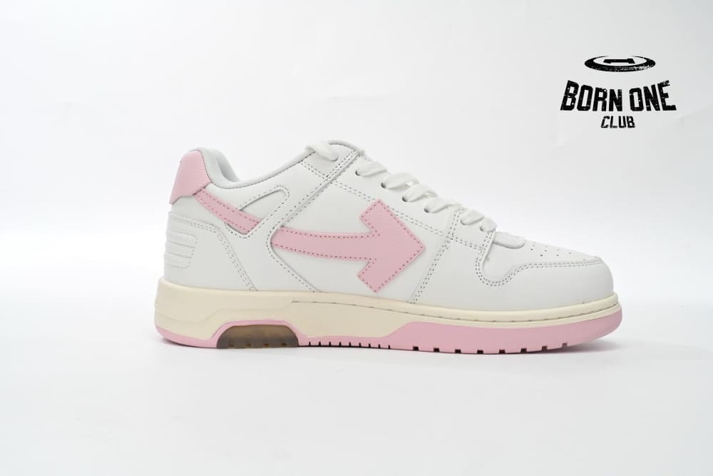 OFF-WHITE Out Of Office OOO Low Tops White Pink OFIA259F21LEA0010130