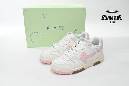 OFF-WHITE Out Of Office OOO Low Tops White Pink OFIA259F21LEA0010130