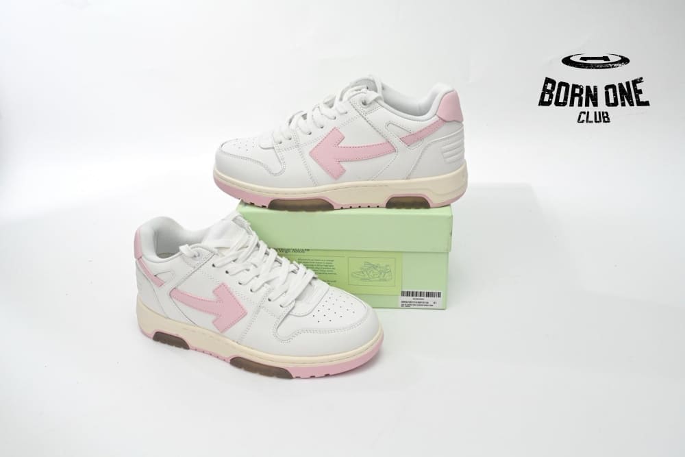 OFF-WHITE Out Of Office OOO Low Tops White Pink OFIA259F21LEA0010130