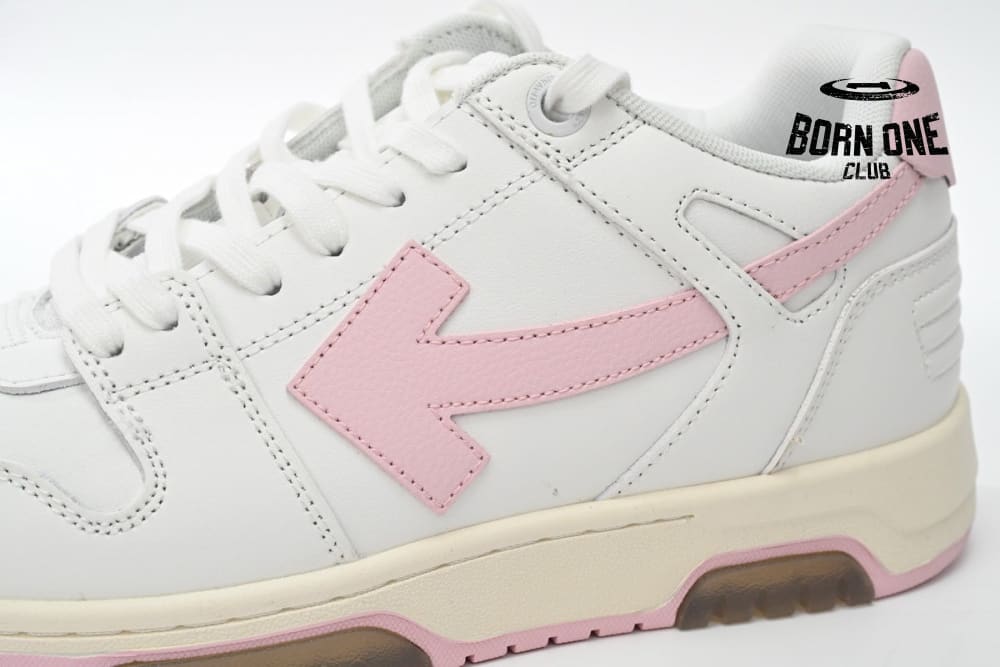 OFF-WHITE Out Of Office OOO Low Tops White Pink OFIA259F21LEA0010130