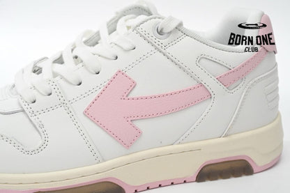 OFF-WHITE Out Of Office OOO Low Tops White Pink OFIA259F21LEA0010130