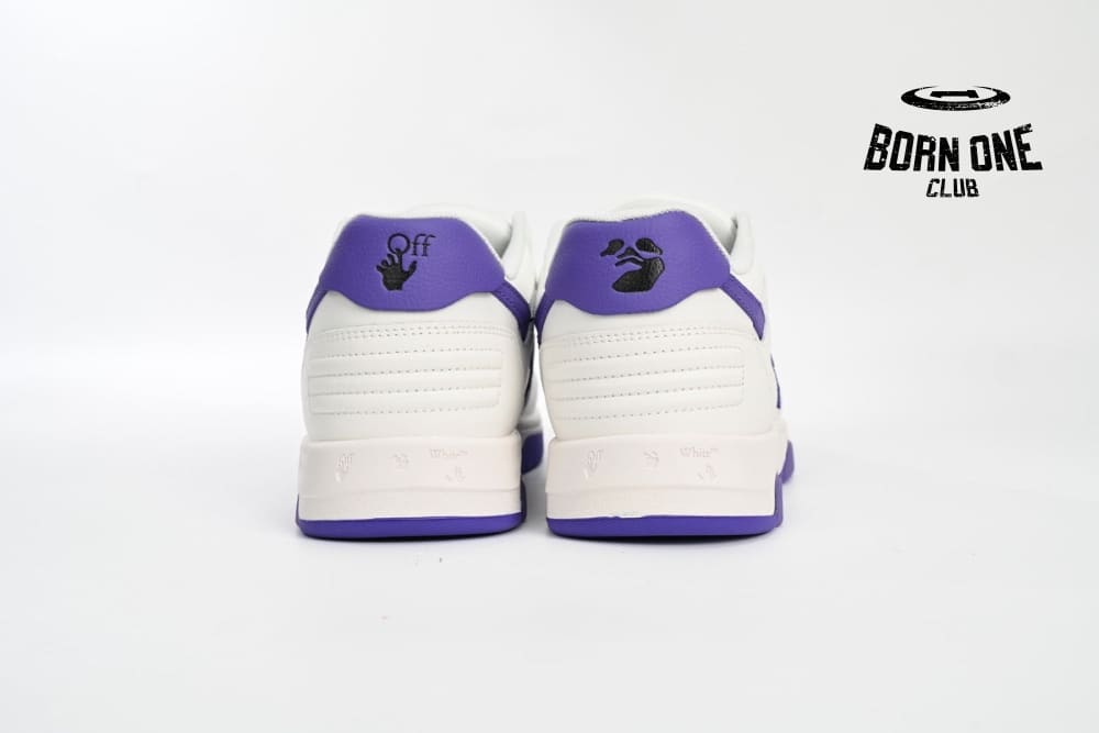 OFF-WHITE Out Of Office OOO Low Tops White Purple OMIA189F22LEA0010135
