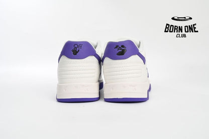 OFF-WHITE Out Of Office OOO Low Tops White Purple OMIA189F22LEA0010135