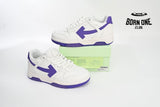 OFF-WHITE Out Of Office OOO Low Tops White Purple OMIA189F22LEA0010135