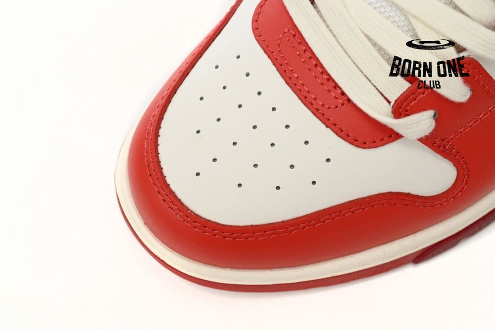 OFF-WHITE Out Of Office OOO Low Tops Red White OMIA189F22LE0010128