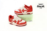 OFF-WHITE Out Of Office OOO Low Tops Red White OMIA189F22LE0010128