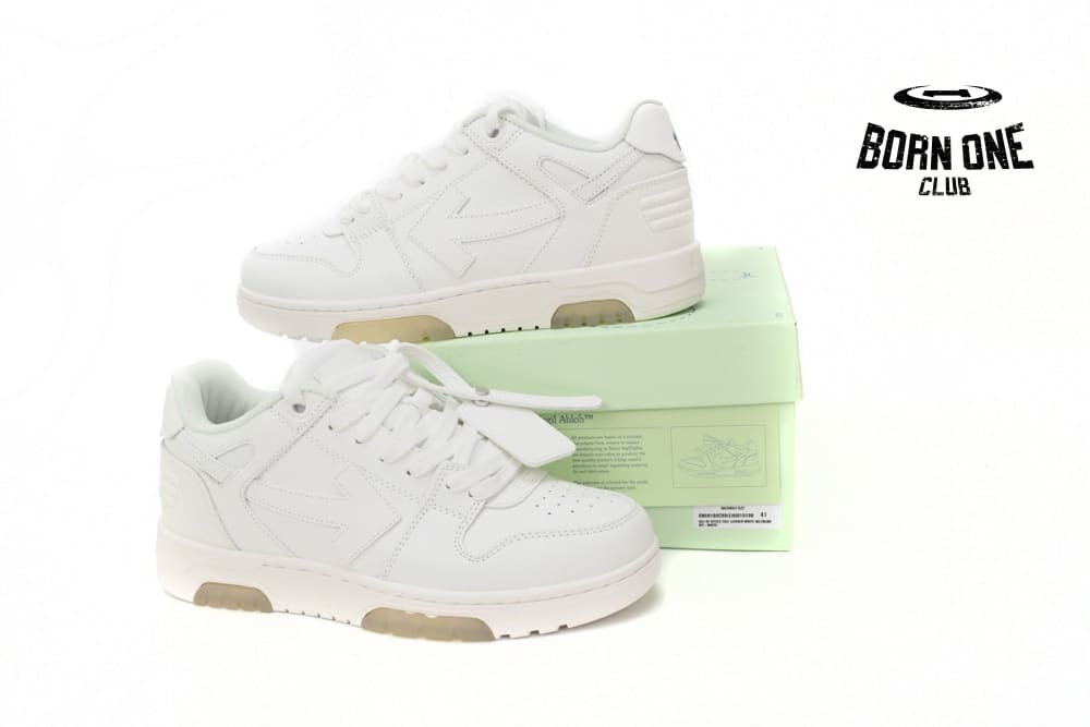 OFF-WHITE Out Of Office OOO Low Tops Triple White OMIA189C99LEA0010100