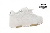 OFF-WHITE Out Of Office OOO Low Tops Triple White OMIA189C99LEA0010100