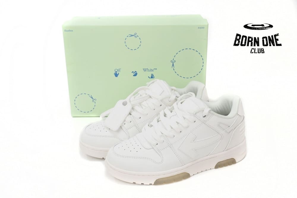OFF-WHITE Out Of Office OOO Low Tops Triple White OMIA189C99LEA0010100