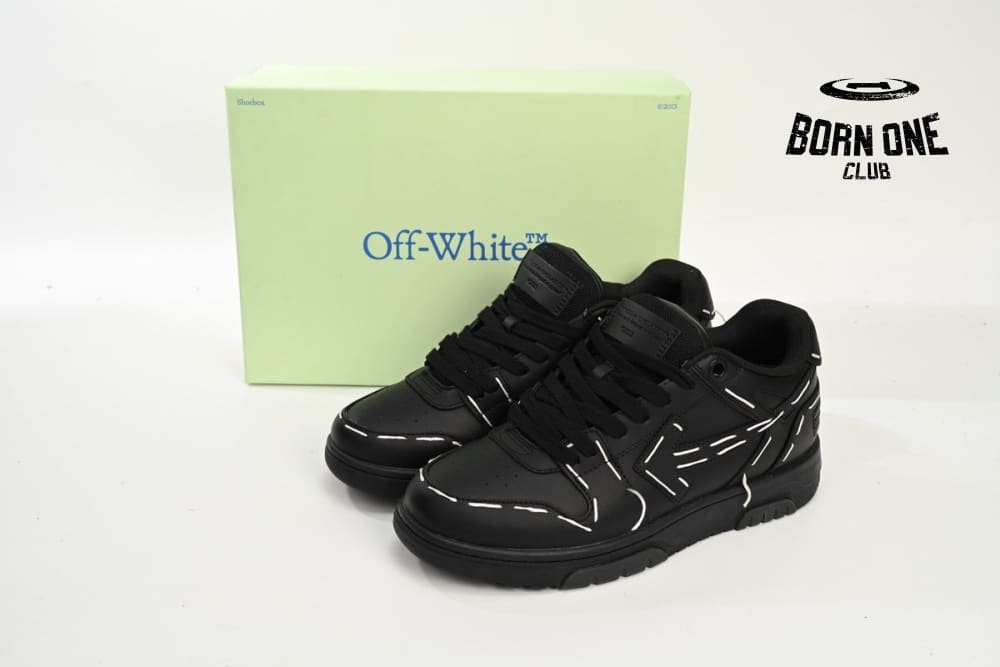 OFF-WHITE Out Of Office Sartorial Stitching Black White OMIA189S23LEA0141010