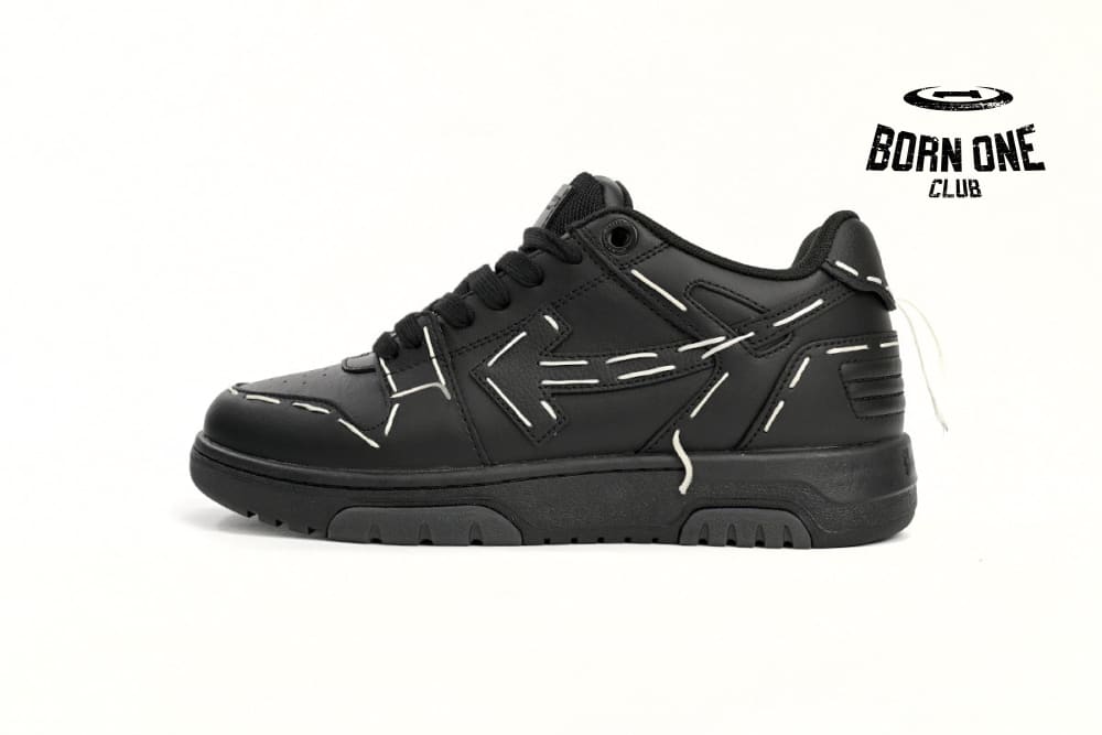 OFF-WHITE Out Of Office Sartorial Stitching Black White OMIA189S23LEA0141010