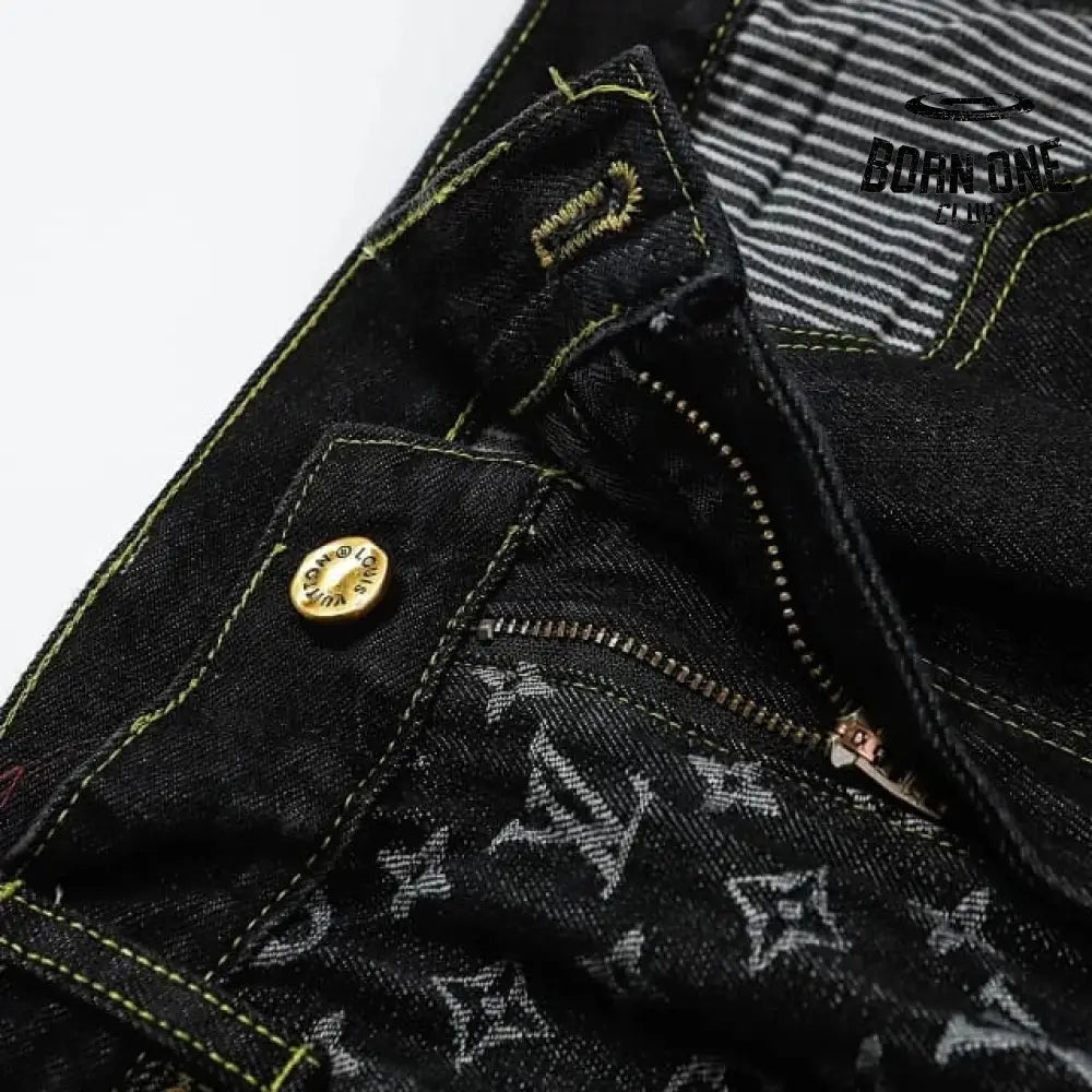 Calça Louis Vuitton x Nigo Monogram Patchwork Denim