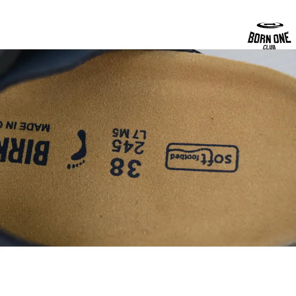 Birkenstock Boston Soft Footbed Blue Leather Surface