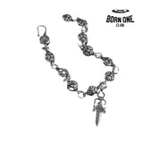 Prata 925 Chrome Hearts Bracelete Pulseira